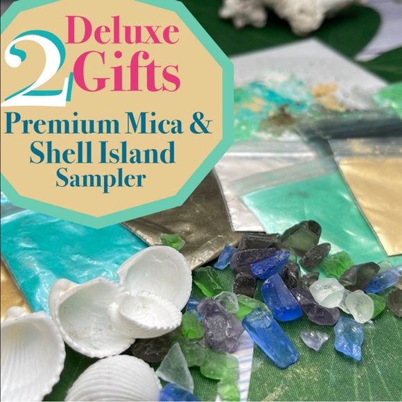 NEW 2pc SEASHELL SILICONE MOLDS SET W 2 BONUS GIFT PACKS RESIN DIY SHELL CRAFT - Picture 3 of 13
